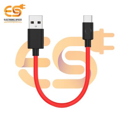 0.25M Type-C to USB Fast Charging Cable 65W 3.1A, Red TPE Short Cable